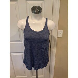 Lululemon Heathered Blue Tank Top W/ Floral Sports Bra, Size 4 (US)